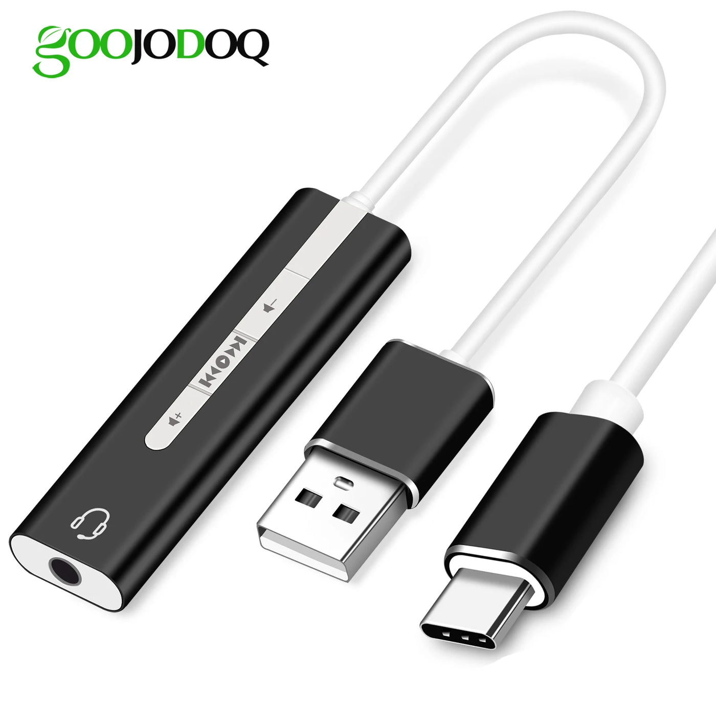 2 in 1 USB External Sound Card Goojodoq