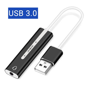 2 in 1 USB External Sound Card Goojodoq