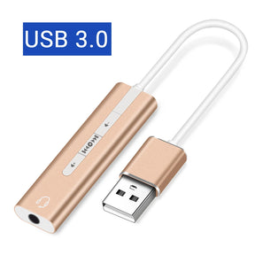 2 in 1 USB External Sound Card Goojodoq