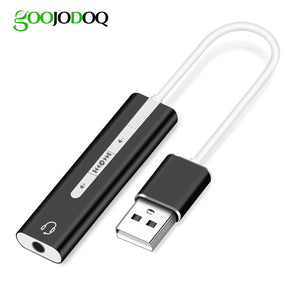 2 in 1 USB External Sound Card Goojodoq