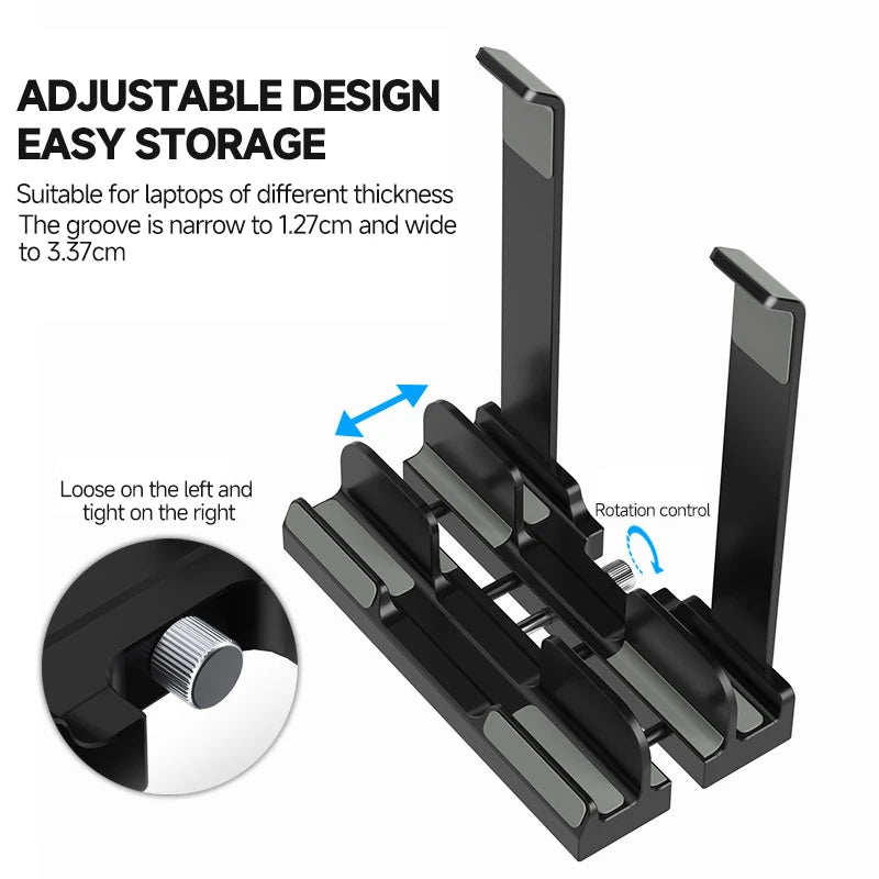 Updated Vertical Laptop Stand 2-in-1