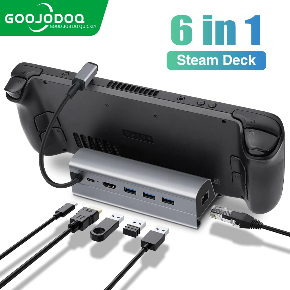 Steam Deck Docking Station 6-in-1 4K Goojodoq