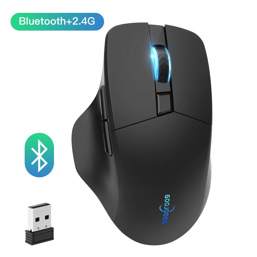 Bluetooth Wireless Ergonomic Mouse Goojodoq