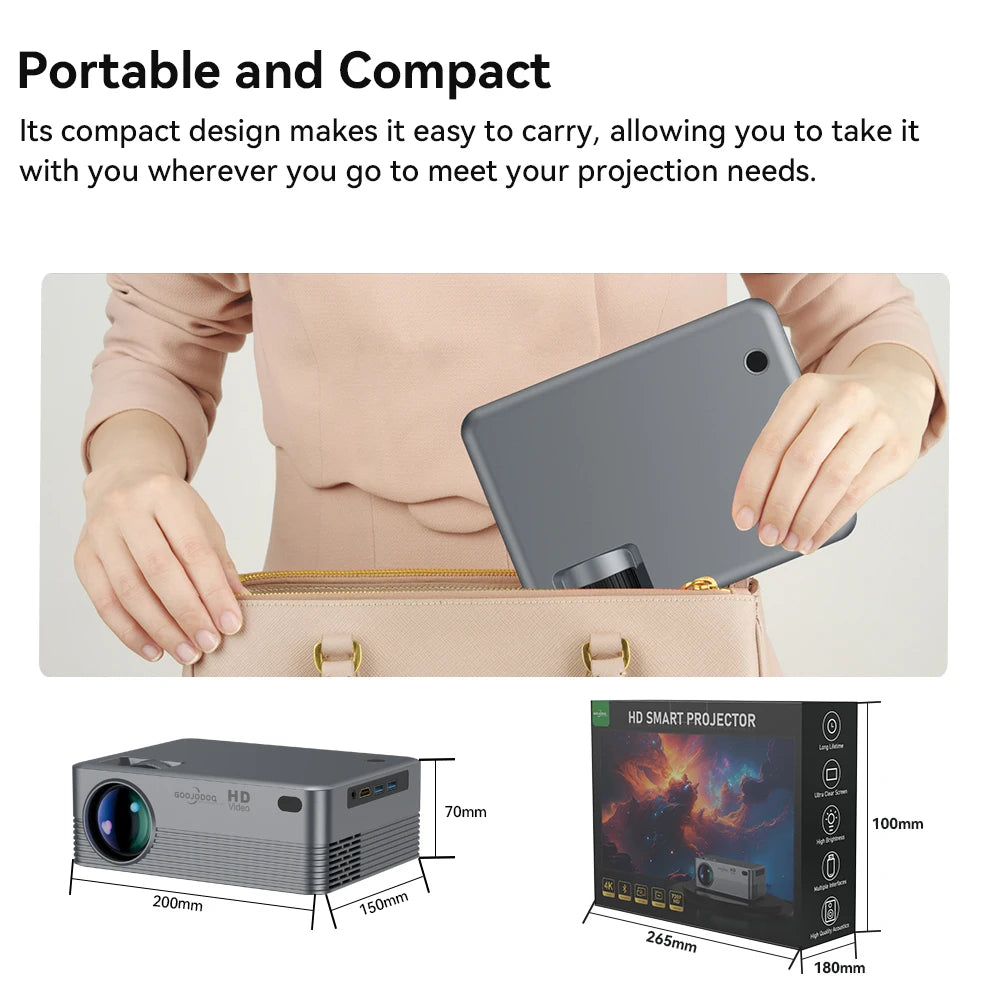 Mini H5 Projector 4K Ultra HD